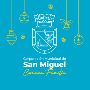 Logo de la Corporación Municipal de San Miguel, versión Navidad